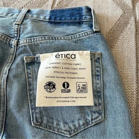 NWT Etica Tyler High Waist Crop Straight Leg Jeans - Picture 3 of 12